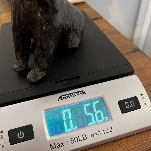 Handcrafted Dark Tan Leather Dog Figurine Sculpture Glass Eyes Spaniel? - Picture 10 of 10